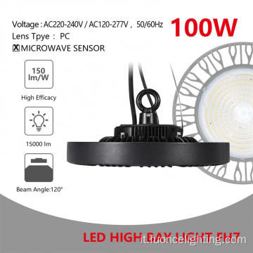 Luce HighBay a LED da 100 W con PC Len